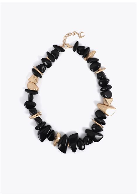 Collana acrilica combinata con parti in metallo LOLA CASADEMUNT | LS2603076NERO